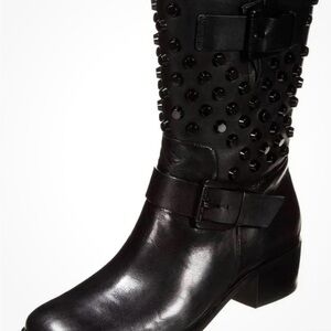 Michael kors BRYN Black Studded Women's MOTO Boots